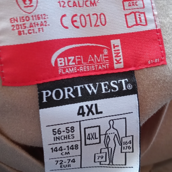 Portwest 4XL Henley top - Picture 5 of 12